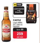 Castle Lager NRBs-24 x 330ml Per Case