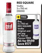 Red Square Vodka-3 x 750ml