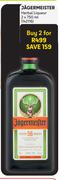 Jagernmeister Herbal Liqueur-2 x 750ml