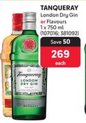 Tanqueray London Dry Gin Or Flavours-750ml Each