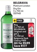 Belgravia Platinum London Dry Gin-3 x 750ml
