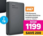 WD 2TB Elements Portable Hard Drive (WDBU6Y0020BB)