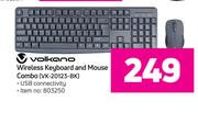 Volkano Wireless Keyboard & Mouse Combo (VK-20123-BK)
