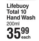 Lifebuoy Total 10 Hand Wash-200ml Each