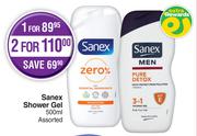 Sanex Shower Gel Assorted-For 2 x 500ml