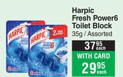 Harpic Fresh Power 6 Toilet Block Assorted-35g Each   