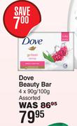 Dove Beauty Bar Assorted-4 x 90g/100g