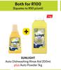 Sunlight Auto Dishwashing Rinse Aid 200ml Plus Auto Powder 1kg-For Both