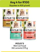 Petley's Wet Cat Food (All Variants)-For Any 4 x 375g