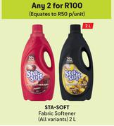 Sta-Soft Fabric Softener(All Variants)-For Any 2 x 2Ltr