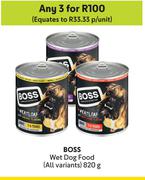 Boss Wet Dog Food(All Variants)-For Any 3 x 820g
