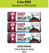 Supa Mama Value Refuse Bags-For 3 x 20's