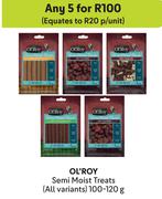 OL'Roy Semi Moist Treats (All Variants)-For Any 5 x 100-120g