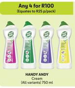 Handy Andy Cream (All Variants)-For Any 4 x 750ml