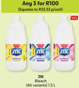 Jik Bleach (All Variants)-For Any 3 x 1.5Ltr
