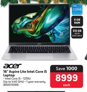 Acer 16" Aspire Lite Intel Core i5 Laptop