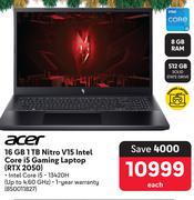 Acer 16GB 1TB Nitro V15 Intel Core i5 Gaming Laptop RTX 2050