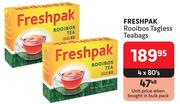 Freshpak Rooibos Tagless Teabags-4 x 80's