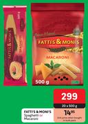 Fatti's & Moni's Spaghetti Or Macaroni-20 x 500g