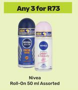 Nivea Roll On Assorted-For Any 3 x 50ml