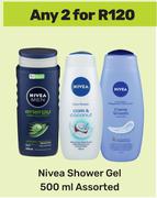 Nivea Shower Gel Assorted-For Any 2 x 500ml