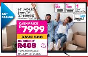 JVC 165cm (65") UHD LED Smart TV LT-65N675