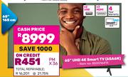 Hisense 165cm (65") UHD 4K Smart TV 65A6N