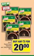 Knorr Packet Soup (Selected Excl. Tasty Range)-For Any 5 x 50g