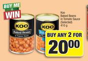 Koo Baked Beans In Tomato Sauce(Selected)-For 2 x 410g