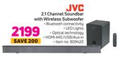 JVC 2.1 Channel Soundbar With Wireless Subwoofer