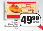 Spar Processed Cheese Slices (Cheddar Or Gouda)-24 Slices Per Pack 