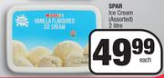 Spar Ice Cream (Assorted)-2Ltr Each