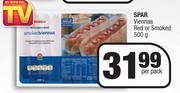 Spar Viennas (Red Or Smoked)-500g Per Pack