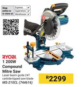 Ryobi 1200W Compound Mitre Saw MS-210CL (744616)