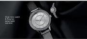 Silver Minx Watch & Ring Set