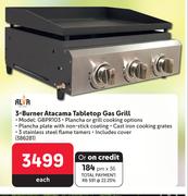 Alva 3 Burner Atacama Tabletop Gas Grill GBPR103-Each