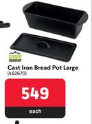 Campmaster Cast Iron Bread Pot Large-Each
