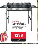 Megamaster Portable Stainless Steel Charcoal Braai