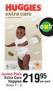 Huggies Jumbo Pack Extra Care Nappies Sizes 1-5-Per Pack