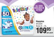 Baby Things Nappies 50 Pack Sizes S-XL-Per Pack