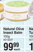 Oh-Lief Natural Olive Insect Balm-100g Each