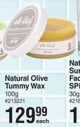 Oh-Lief Natural Olive Tummy Wax-100g Each