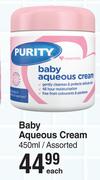 Purity & Elizabeth Anne's Baby Aqueous Cream Assorted-450ml Each