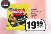 Maynard Gums, Jellies Or Sweets Assorted-125g Per Pack