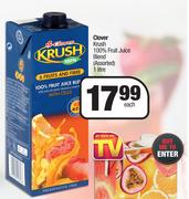 Clover Krush 100% Fruit Juice Blend Assorted-1L Each
