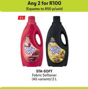 Sta-Soft Fabric Softener (All Variants)-For Any 2 x 2Ltr