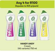 Handy Andy Cream (All Variants)-For Anu 4 x 750ml