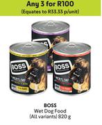 Boss Wet Dog Food (All Variants)-For Any 3 x 820g