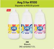 Jik Bleach (All Variants)-For Any 3 x 1.5Ltr