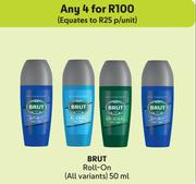 Brut Roll-On (All Variants)-For Any 4 x 50ml